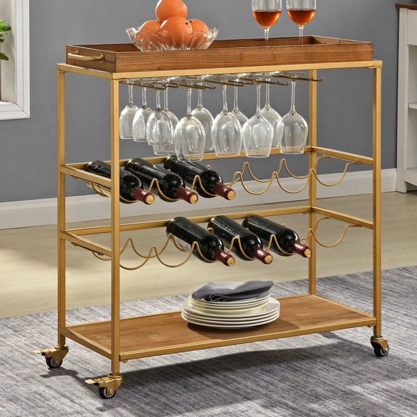 Foundry Select Sven Concord Removable Tray Bar Cart & Reviews Wayfair